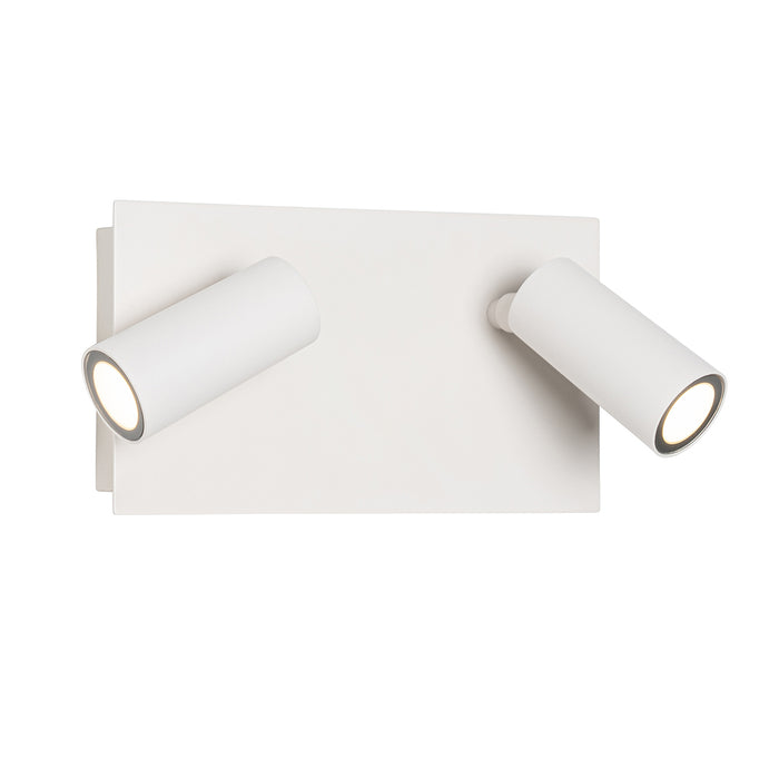 QAZQA Moderne buiten wandlamp wit incl. LED 2-lichts IP54 - Simon