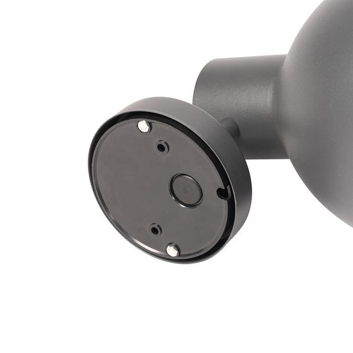 QAZQA Industriële buitenwandlamp donkergrijs rond IP44 - Natas