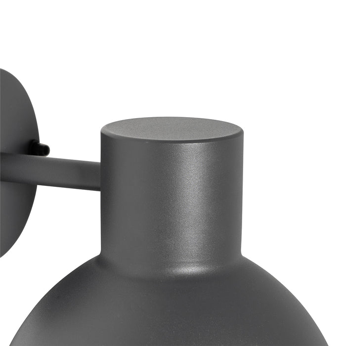 QAZQA Industriële buitenwandlamp donkergrijs rond IP44 - Natas