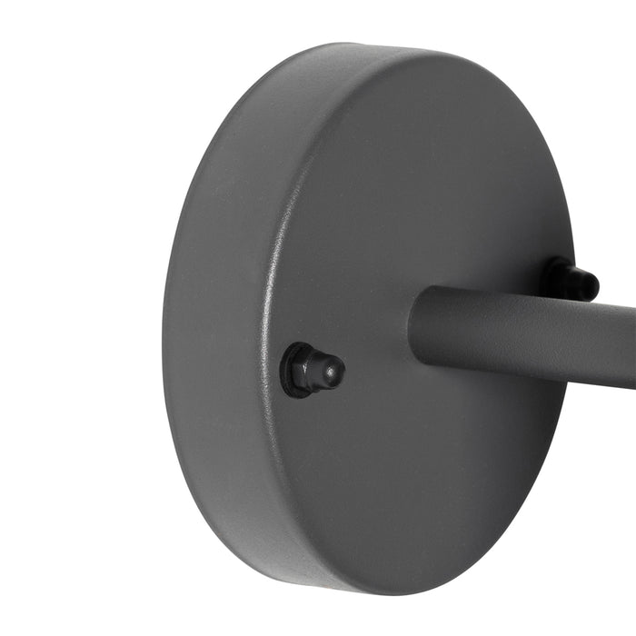 QAZQA Industriële buitenwandlamp donkergrijs rond IP44 - Natas