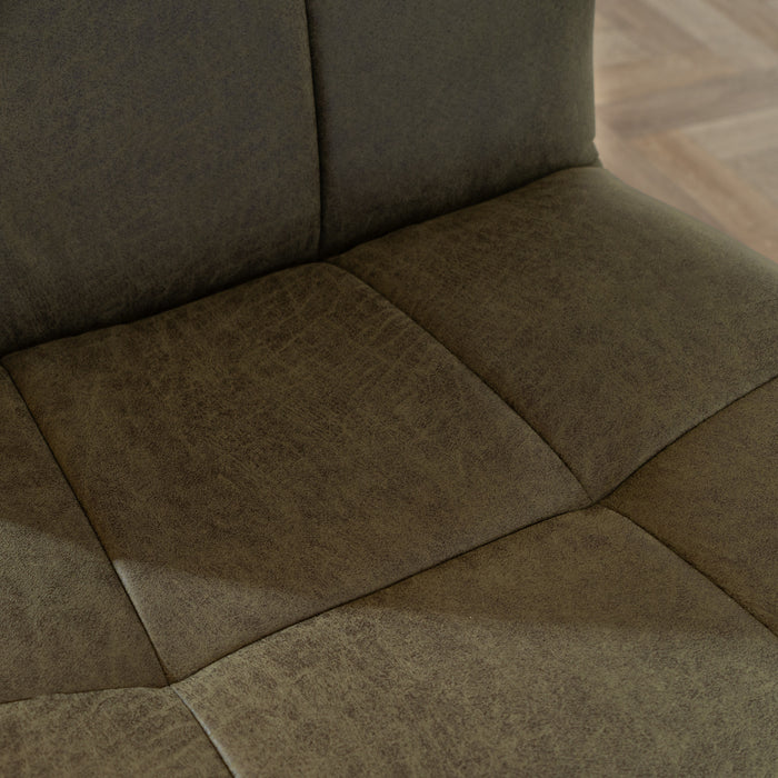 Bronx71 Industriële fauteuil Eevi olijfgroen eco-leer