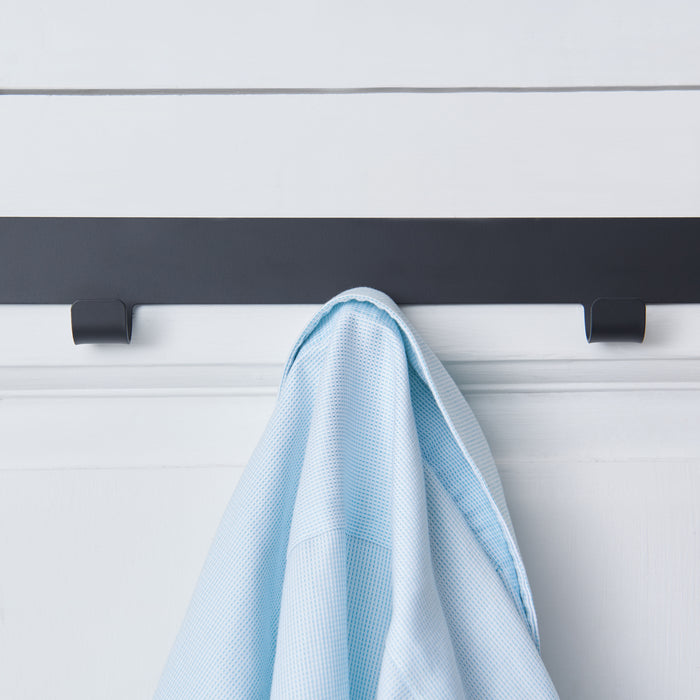 Garderobehaak - Deurhaak - Deurkapstok met 7 haken - Metaal - Zwart