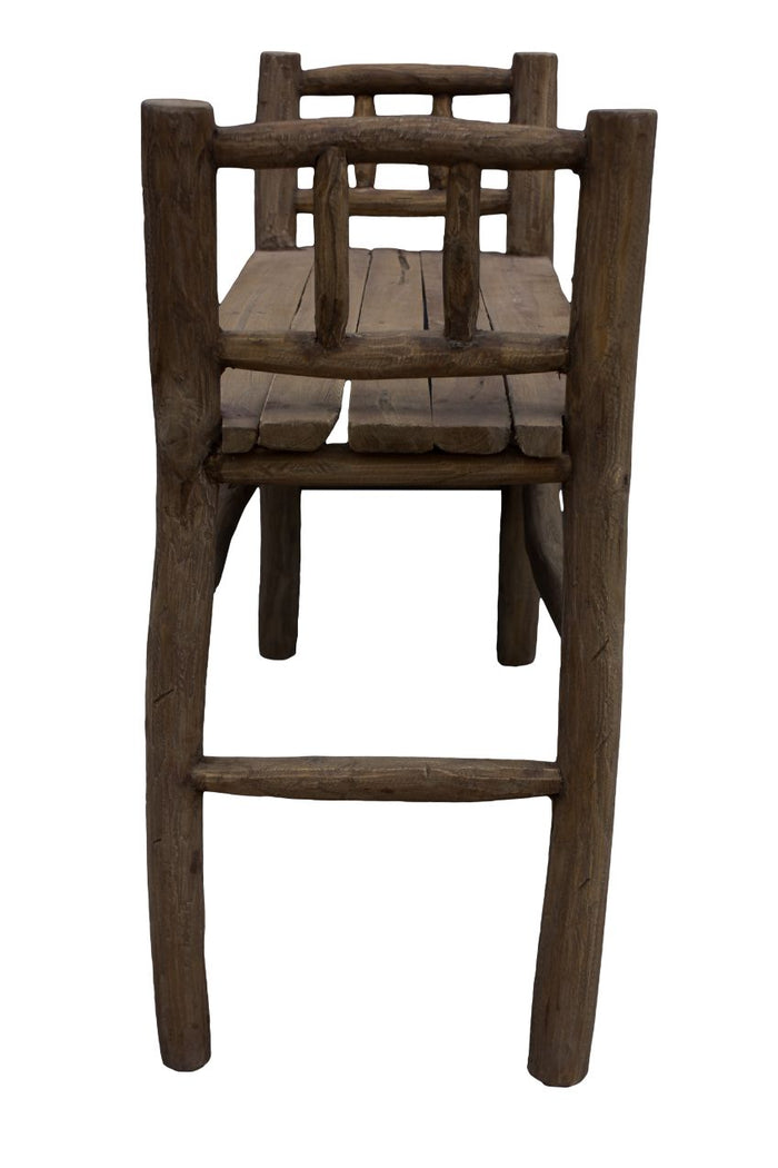 HSM - Decoratieve Bank Pank - 80x30x64 - Antiek - Teak