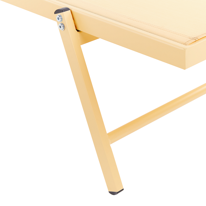 Beliani - PORTOFINO - Strandstoel - Geel - Aluminium