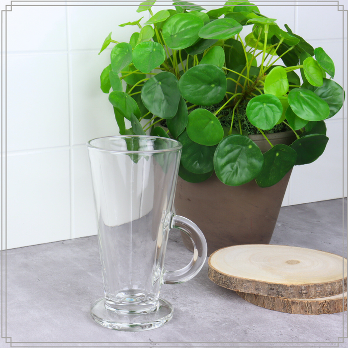 OTIX Latte Macchiato Glazen 280 ml 4 Stuks Theeglazen met Oor Cappu...