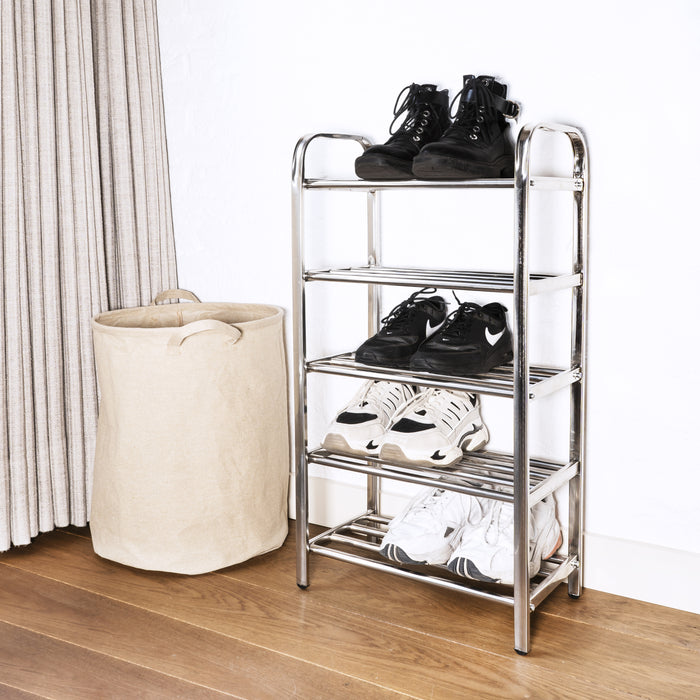 QUVIO Schoenenrek RVS met 5 planken