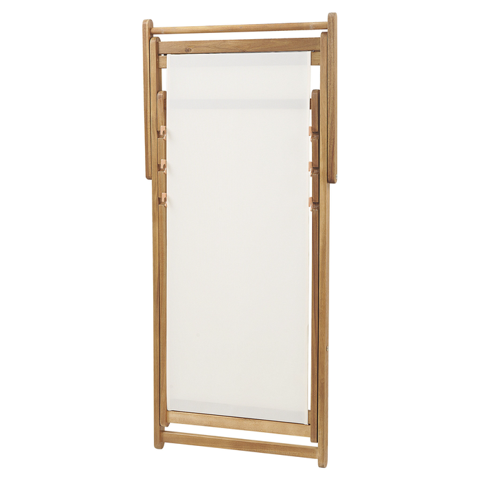 Beliani - ANZIO - Strandstoel set van 2 - Lichthout|Rood - Polyester