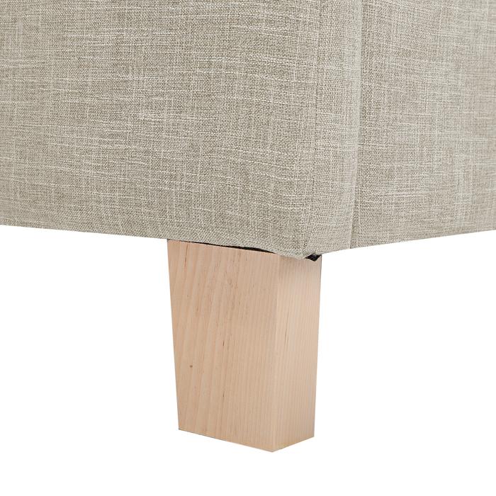 Beliani - SENNEZ - Tweepersoonsbed - Beige - 180 x 200 cm - Polyester