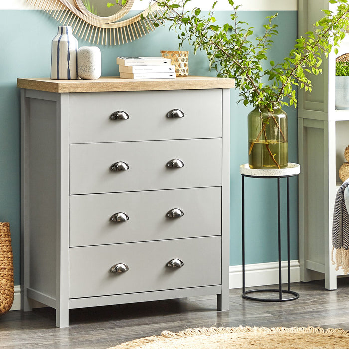 Beliani - CLIO - Commode - Lichtgrijs - Vezelplaat