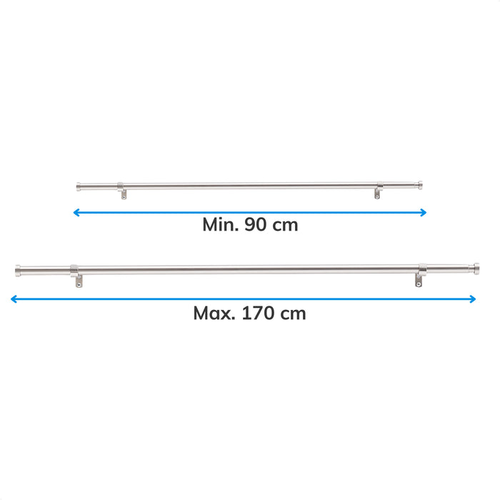 ACAZA Gordijnroede Zilver