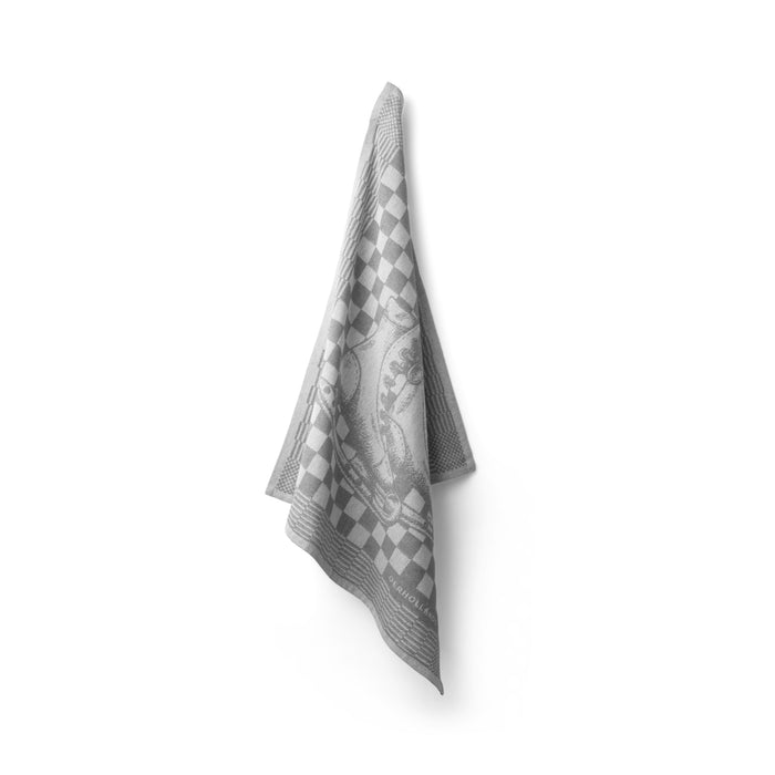 Luxe theedoeken 6 stuks 60x65cm - schaatsen blauw