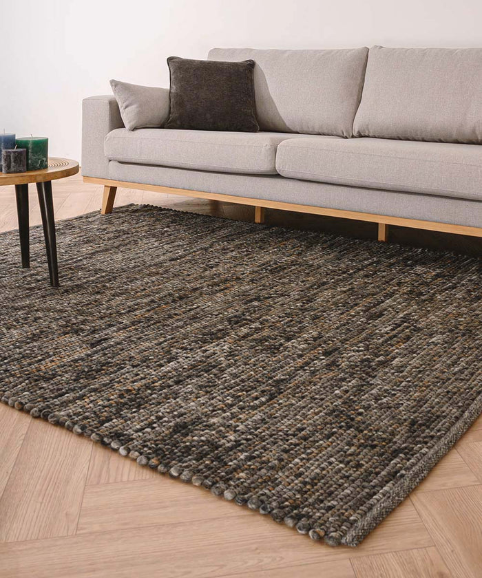 Nordic Weavers Wollen vloerkleed Lett - grijs|bruin - 250x340 cm