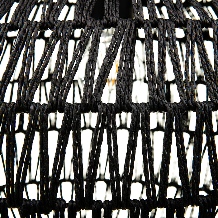 Beliani - MOLOPO - Hanglamp - Zwart - Papier touw