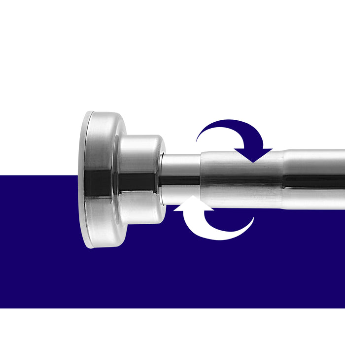 ACAZA Gordijnroede Zilvergrijs