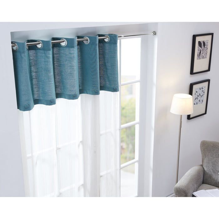 ACAZA Gordijnroede Zilvergrijs