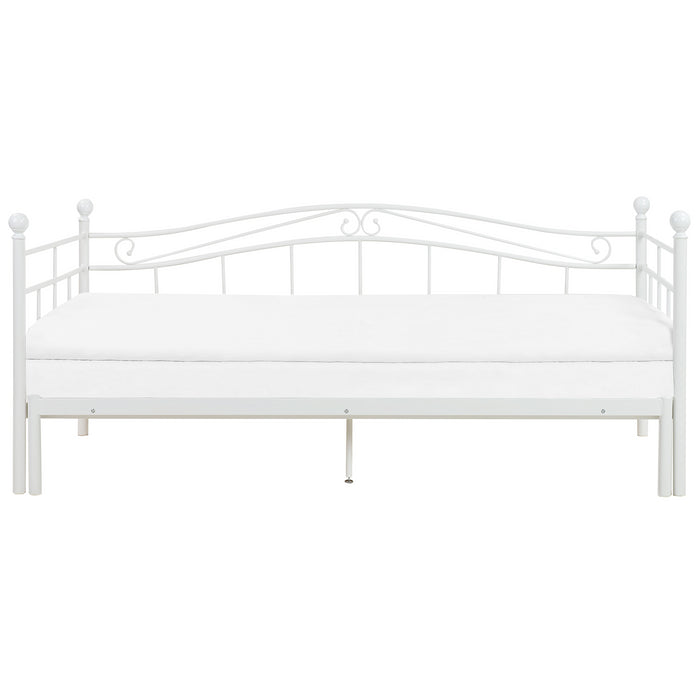 Beliani - TULLE - Eenpersoonsbed - Wit - 90 x 200 cm - Metaal