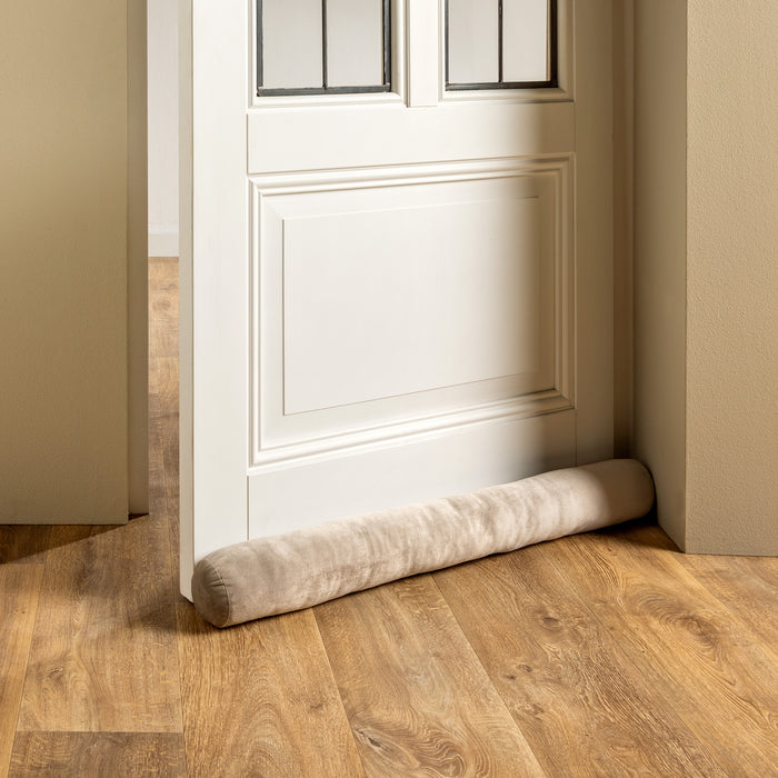 Dutch Decor Tochtstopper 90x10 cm - FINN - velvet tochtrol - beige