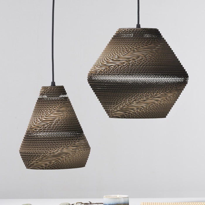 Villa Collection Alk hanglamp bruin - met zwart koord