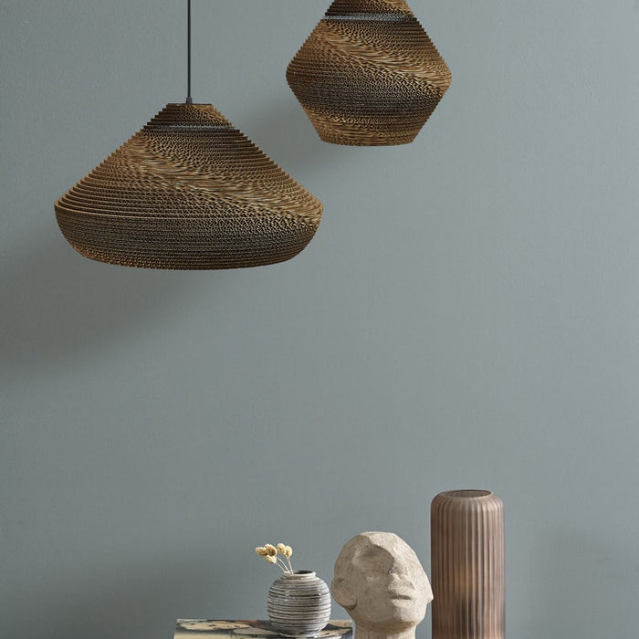 Villa Collection Alk hanglamp bruin - met zwart koord