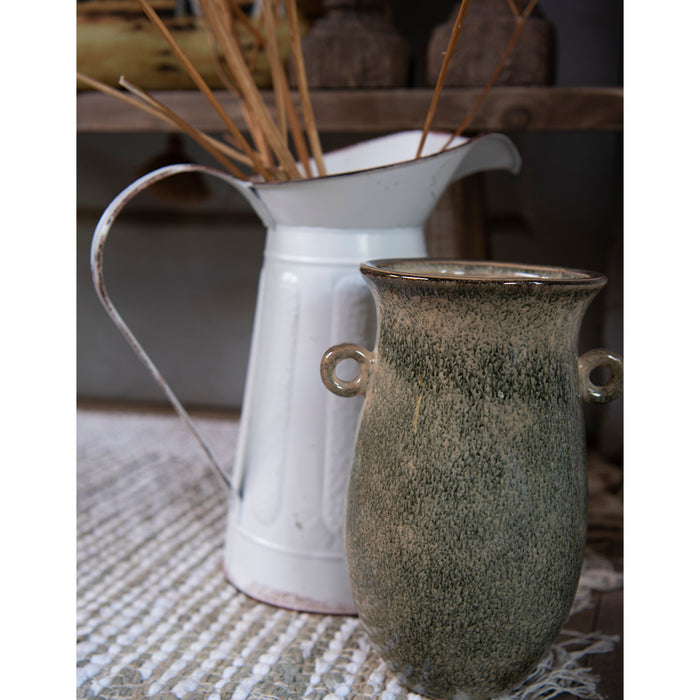 Clayre & Eef Decoratie Kan 33x19x33 cm Wit Metaal Plantengieter