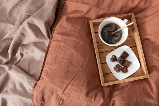 halflinnen - Cinnamon - Maat: 1-persoons (140 x 200|220 cm)