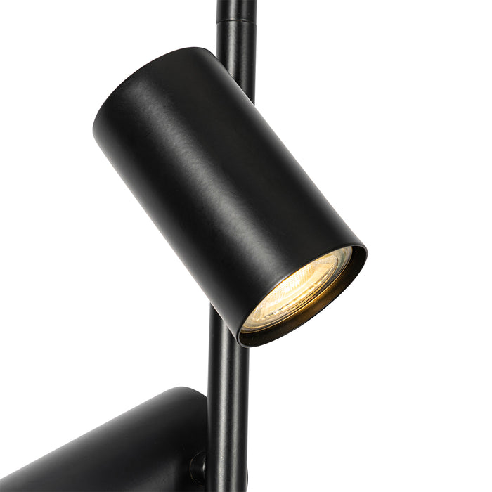 QAZQA Hanglamp zwart met voetschakelaar 3-lichts - Jeana Luxe