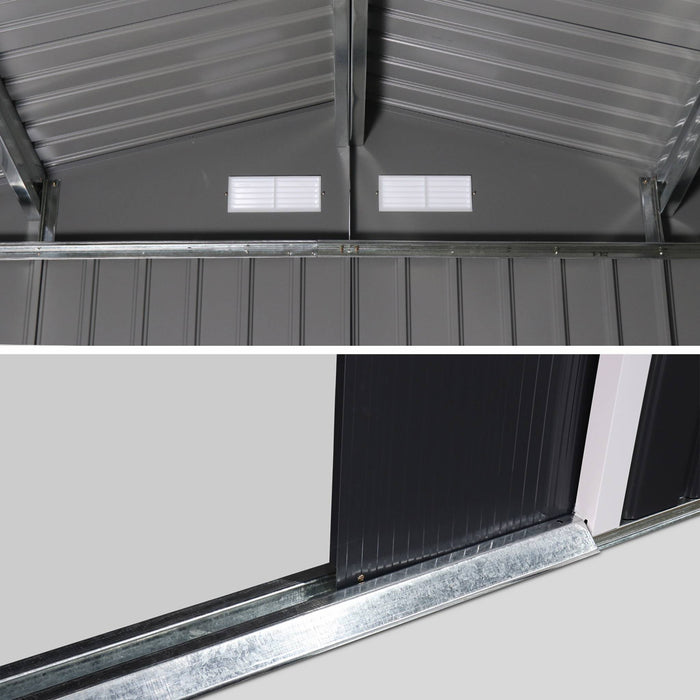 sweeek - Metalen tuinhuisje 10,85m²