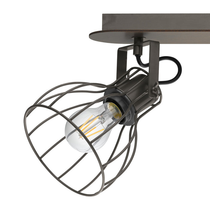 EGLO Sambatello Opbouwspot - E27 - 3-lichts - Bruin, ZIlver