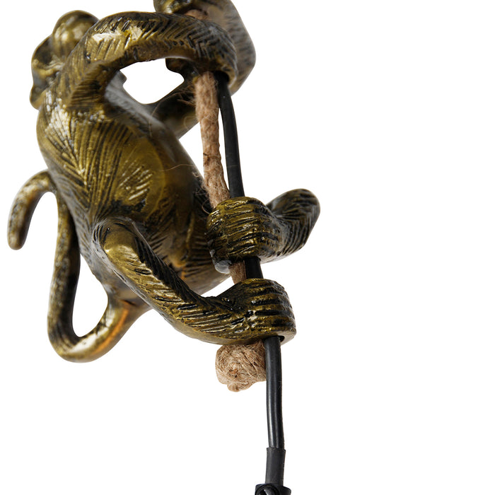 QAZQA Vintage hanglamp goud - Animal Monkey
