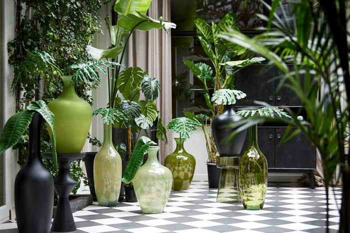 Light & Living Light&living Vaas Ø40x65 cm RUBRA glas mat zwart