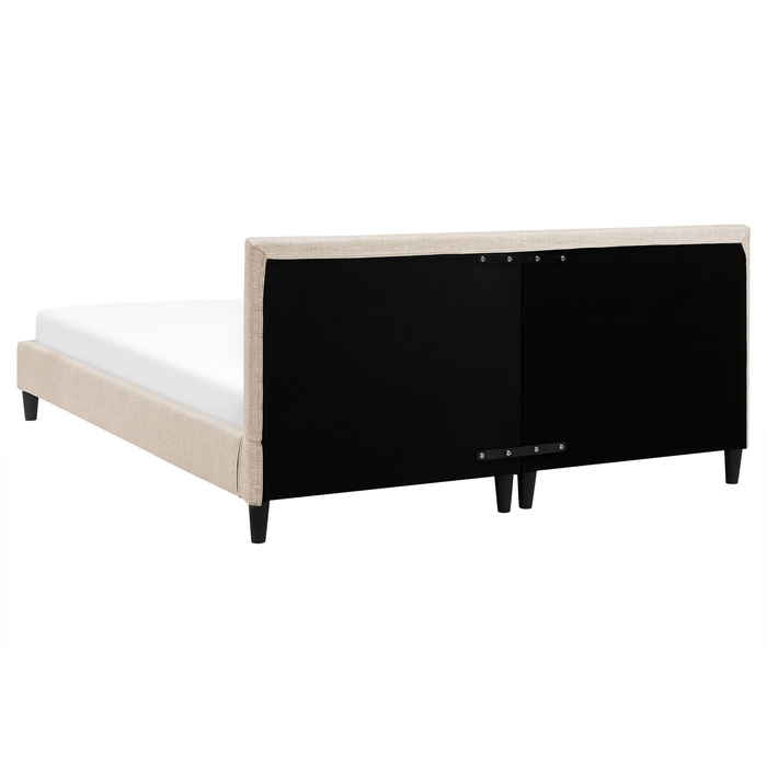 Beliani-FITOU -Tweepersoonsbed-Zandbeige-160 x 200 cm-Polyester