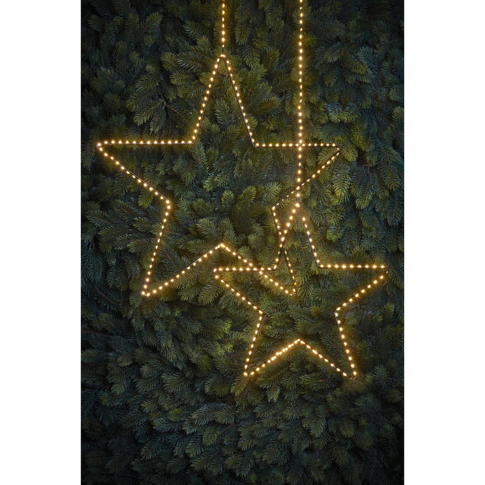 Luca Lighting Ster Hangend met Warm Witte LED - H108 x Ø38 cm - Zwart