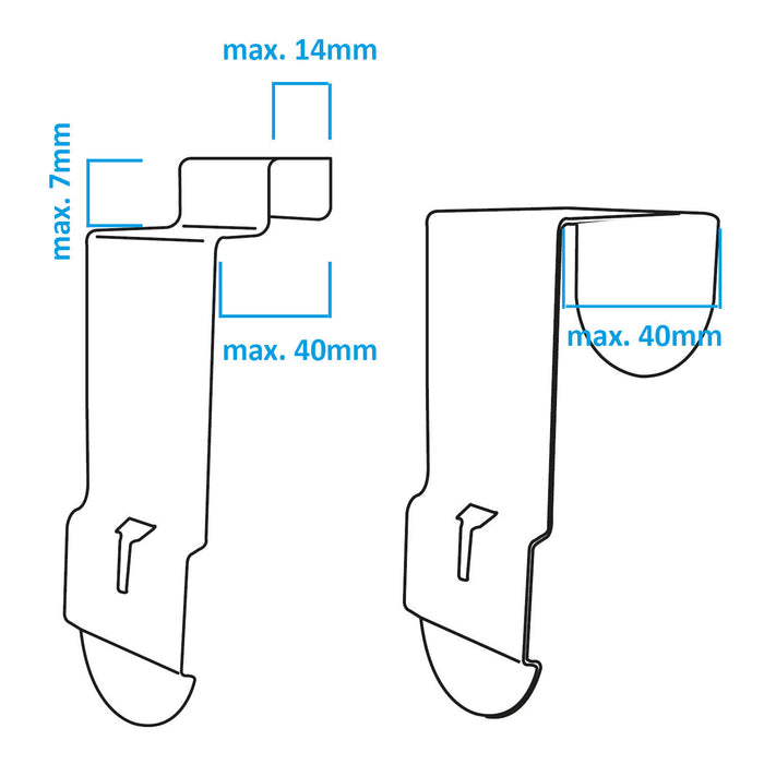 O'DADDY® Hangend schoenenrek - Opdek en stompe deur - 20x51x182cm wit