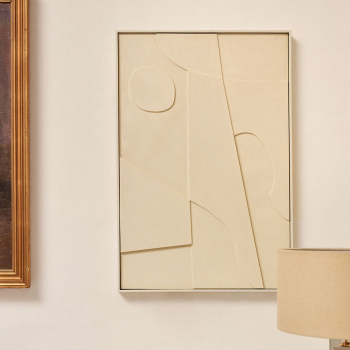 Kave Home Talin Abstract Schilderij - Beige 60 x 90 cm