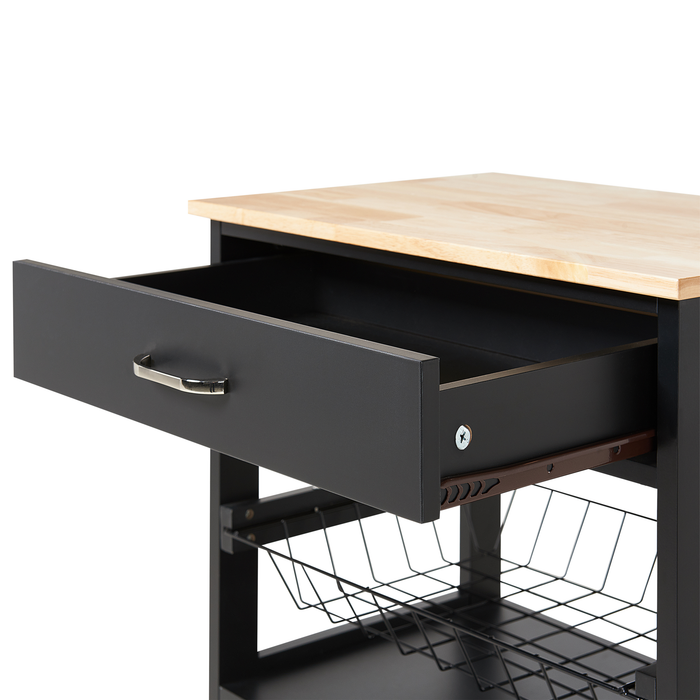 Beliani - LUGO - Keukentrolley - Zwart - MDF