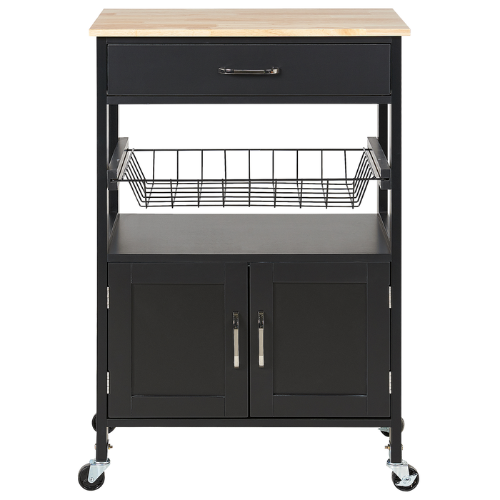 Beliani - LUGO - Keukentrolley - Zwart - MDF