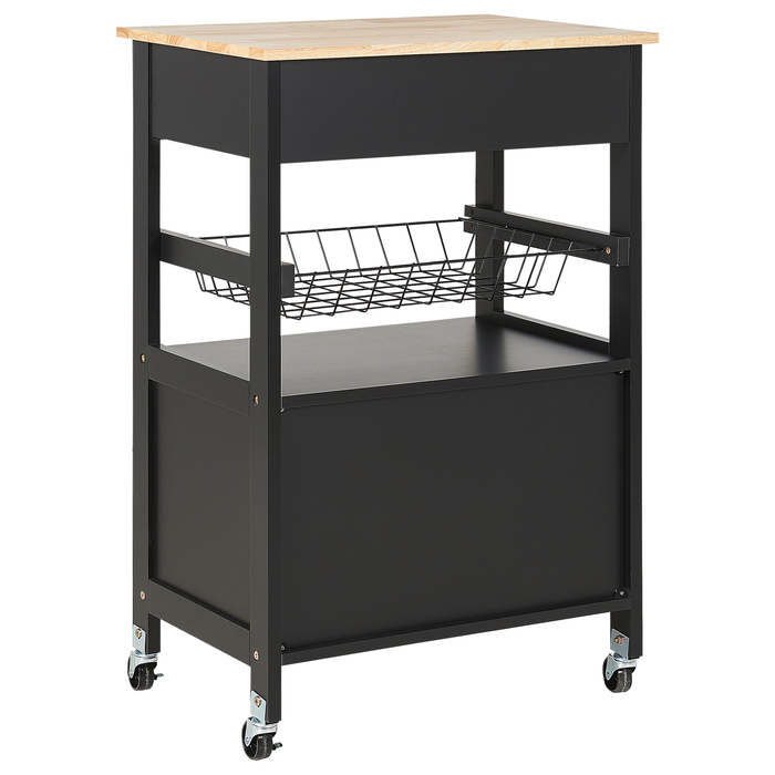 Beliani - LUGO - Keukentrolley - Zwart - MDF