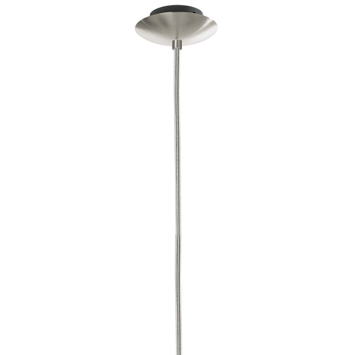 EGLO Rondo - Hanglamp - 1 Lichts - Ø200mm. -Nikkel-Mat - Wit