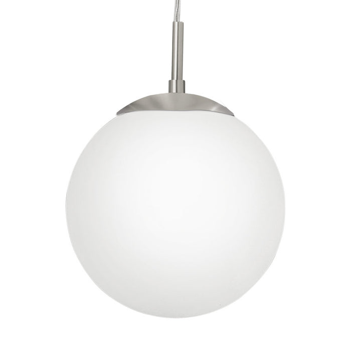 EGLO Rondo - Hanglamp - 1 Lichts - Ø200mm. -Nikkel-Mat - Wit