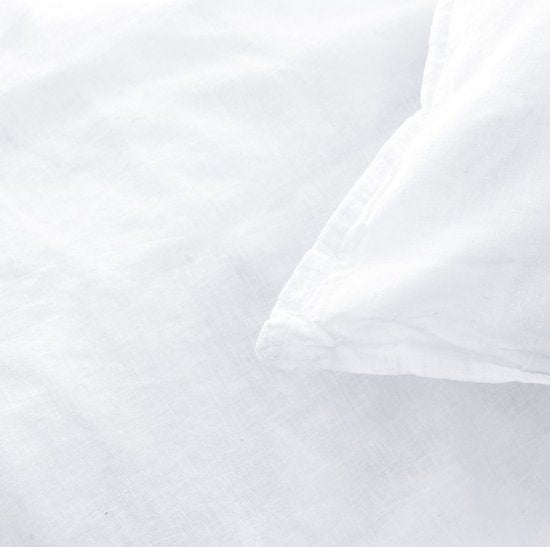 Halflinnen - Wit Maat: 1-persoons (140 x 200|220 cm)