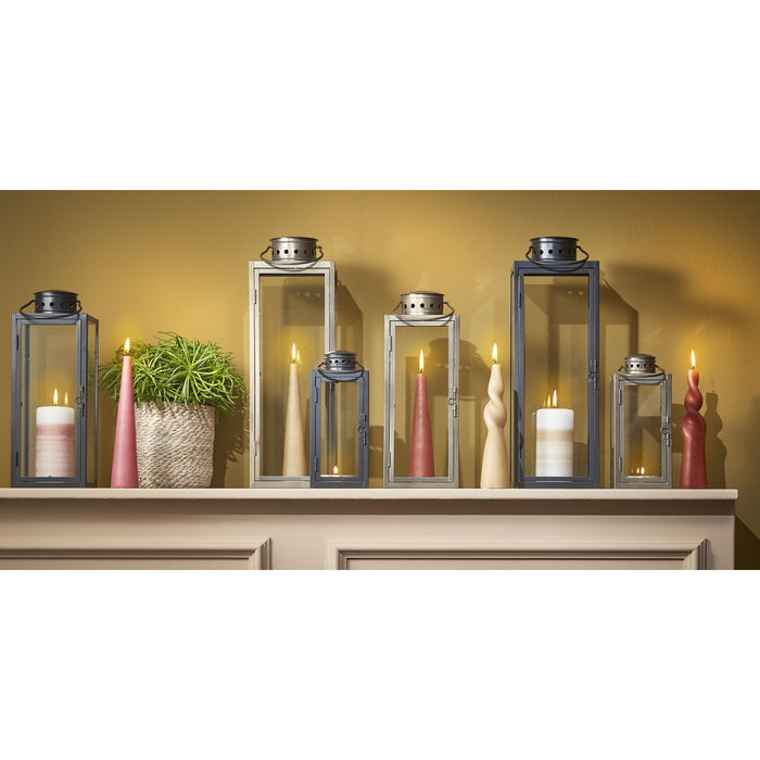 Mica Decorations Arzilla Lantaarn - L15 x B15 x H45 cm - Zwart