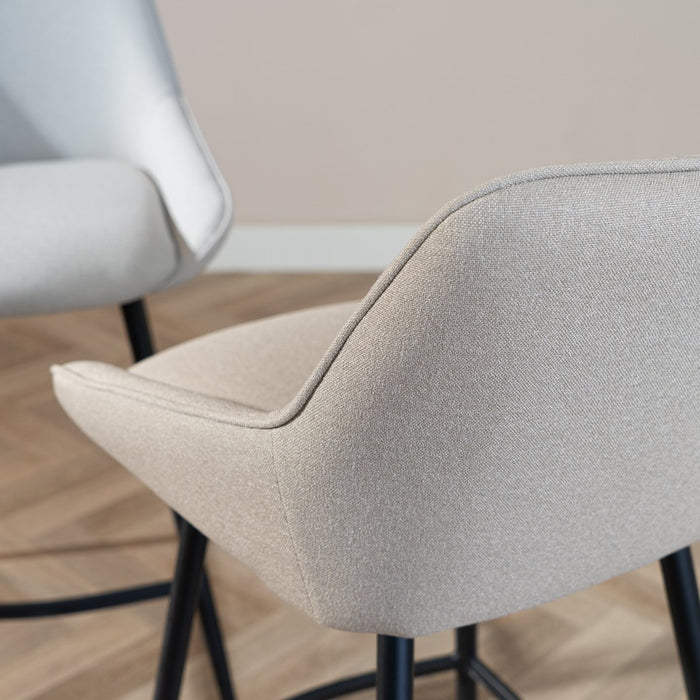 Bronx71 Scandinavische barkruk Lova gerecyclede stof taupe 68 cm