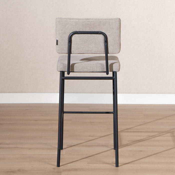 Bronx71 Scandinavische barkruk Espen taupe gerecyclede stof 64-77 cm