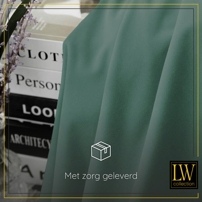 LW Collection Kant en klaar gordijnen groen 290x270cm