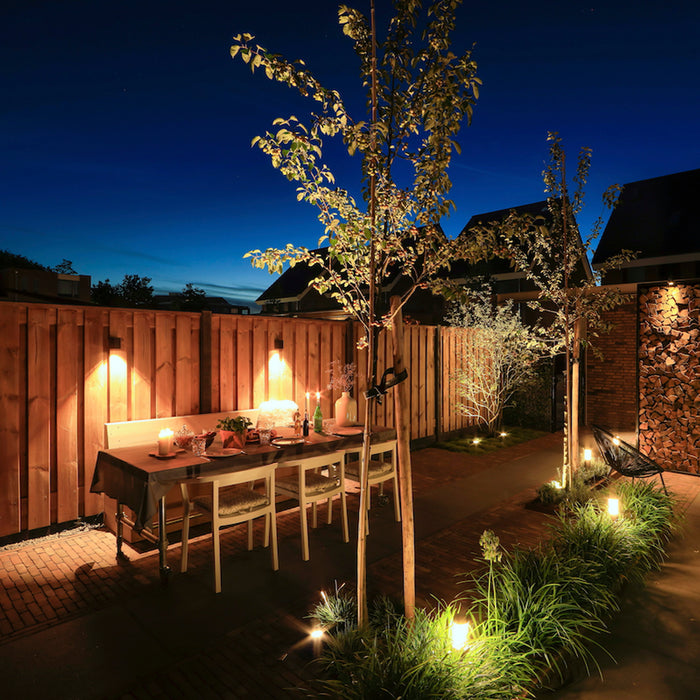 KS Verlichting LED Solar Cube wandlamp zwart vierkant