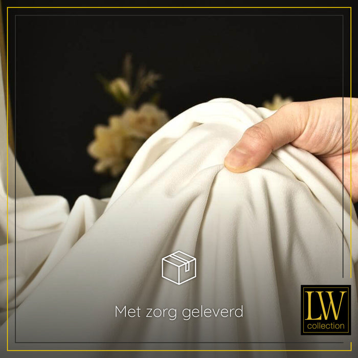 LW Collection Kant en klaar gordijnen wit 140x240cm