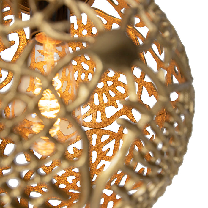 QAZQA Art deco hanglamp goud rond 3-lichts - Maro