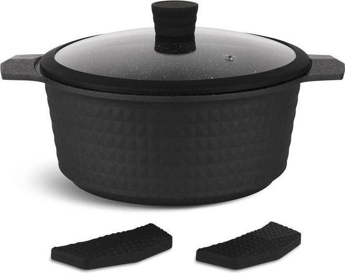 Edenberg Black Line - 12-delige Luxe Pannenset van Gesmeed Aluminium