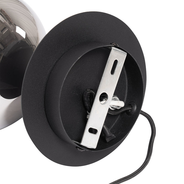 QAZQA Art Deco wandlamp zwart en smoke glas - Flore