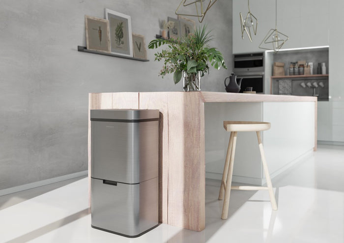 StangVollby Lunden Prullenbak met sensor - 3 vakken - 72L - RVS